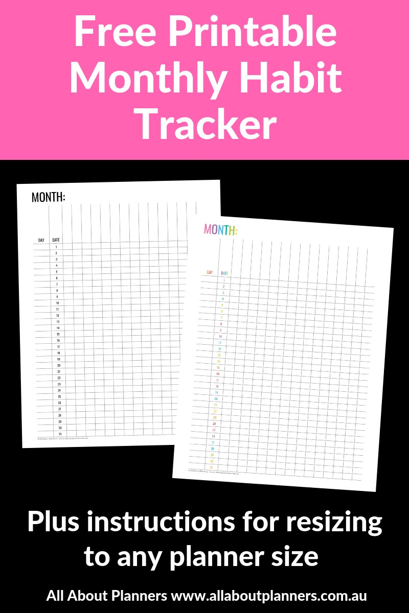 Totally free Printable regular behavior tracker - Rainbow - All Over image regarding Habit Tracker Free Printable named Free of charge Printable every month pattern tracker - Rainbow - All Above